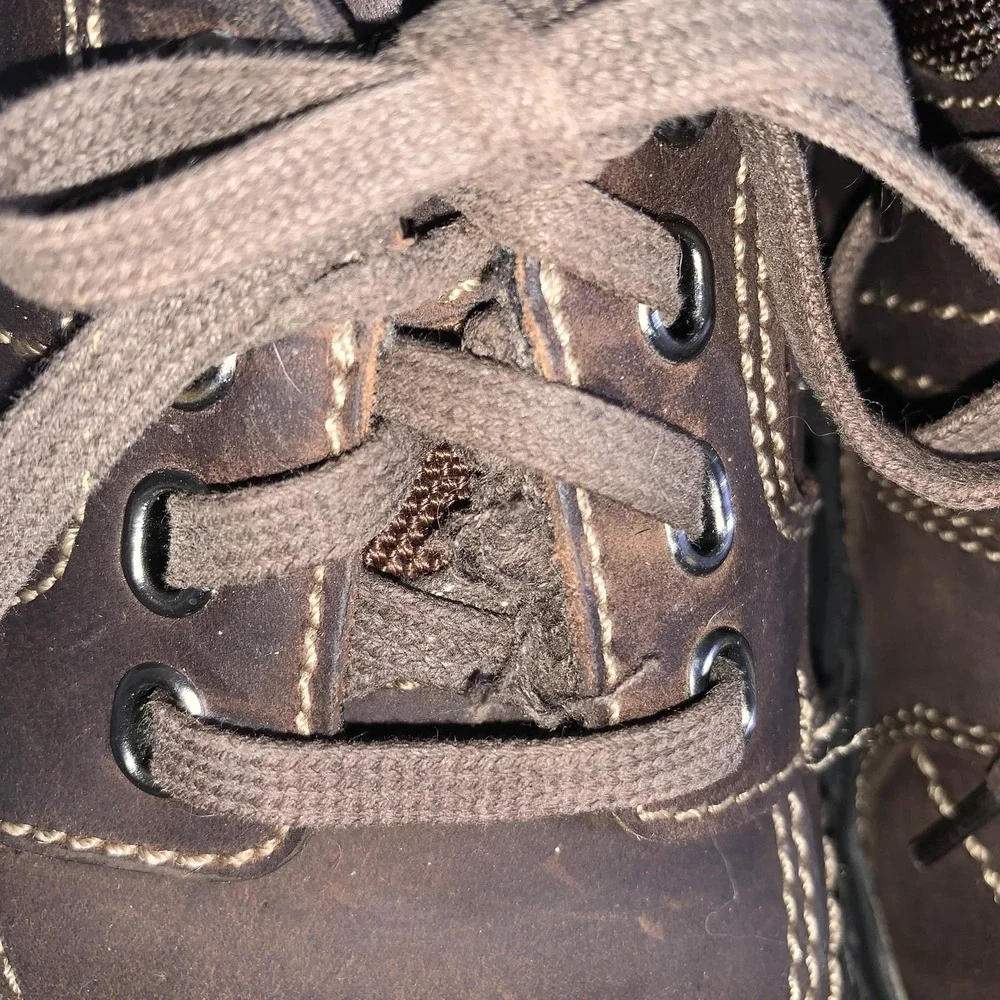 Clarks Shoes Mens Size 8 Brown Leather Lace Up Casual Sneakers Comfort 60605844